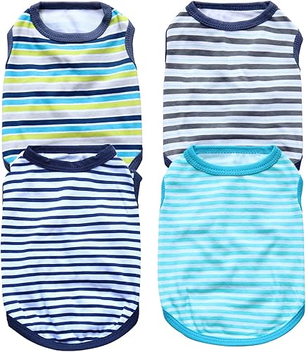 4 piezas de ropa para perros pequeños y niños, ropa de cachorro impresa para chihuahua, yorkies, bulldog ropa para perros medianos, jersey de 4 piezas de ropa para perros pequeños y niños, ropa de cachorro impresa para chihuahua, yorkies, bulldog ropa para perros medianos, jersey de