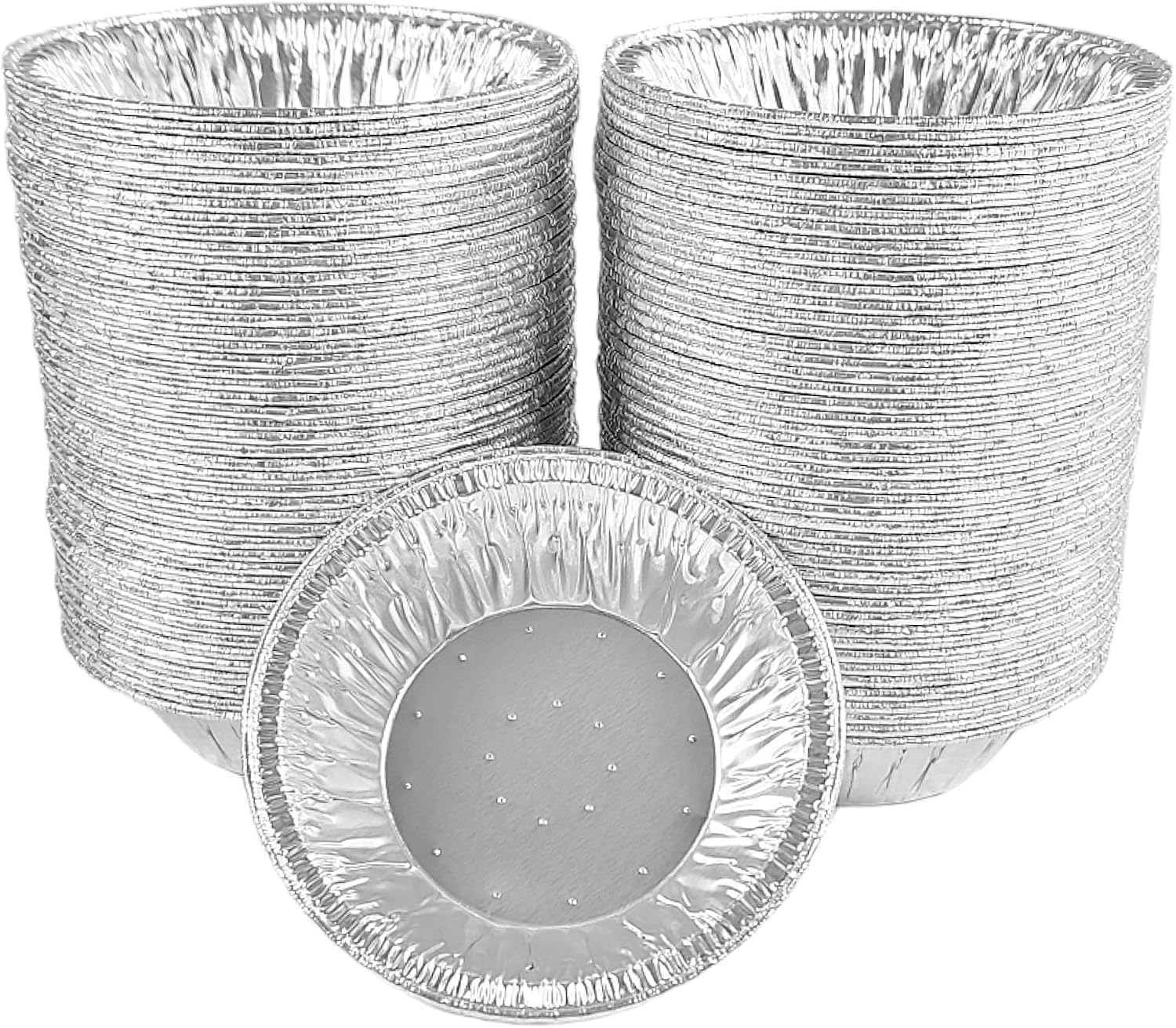 PACTOGO 3" Disposable Lanced Aluminum Foil Tart Pans Mini Silver Baking Pie Tins for Restaurants, Bakeries, Delis (Pack of 2000)