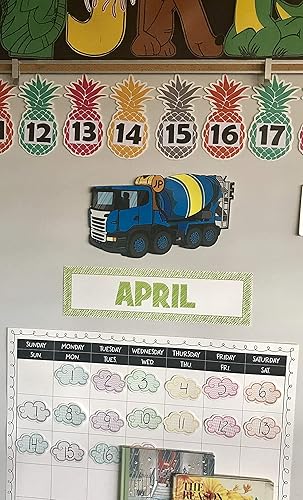 Miniatura 3 de Jayd Products - 12 grandes recortes de camiones de construcción y conos de tráfico, decoraciones de fiesta de construcción, decoración de pared para