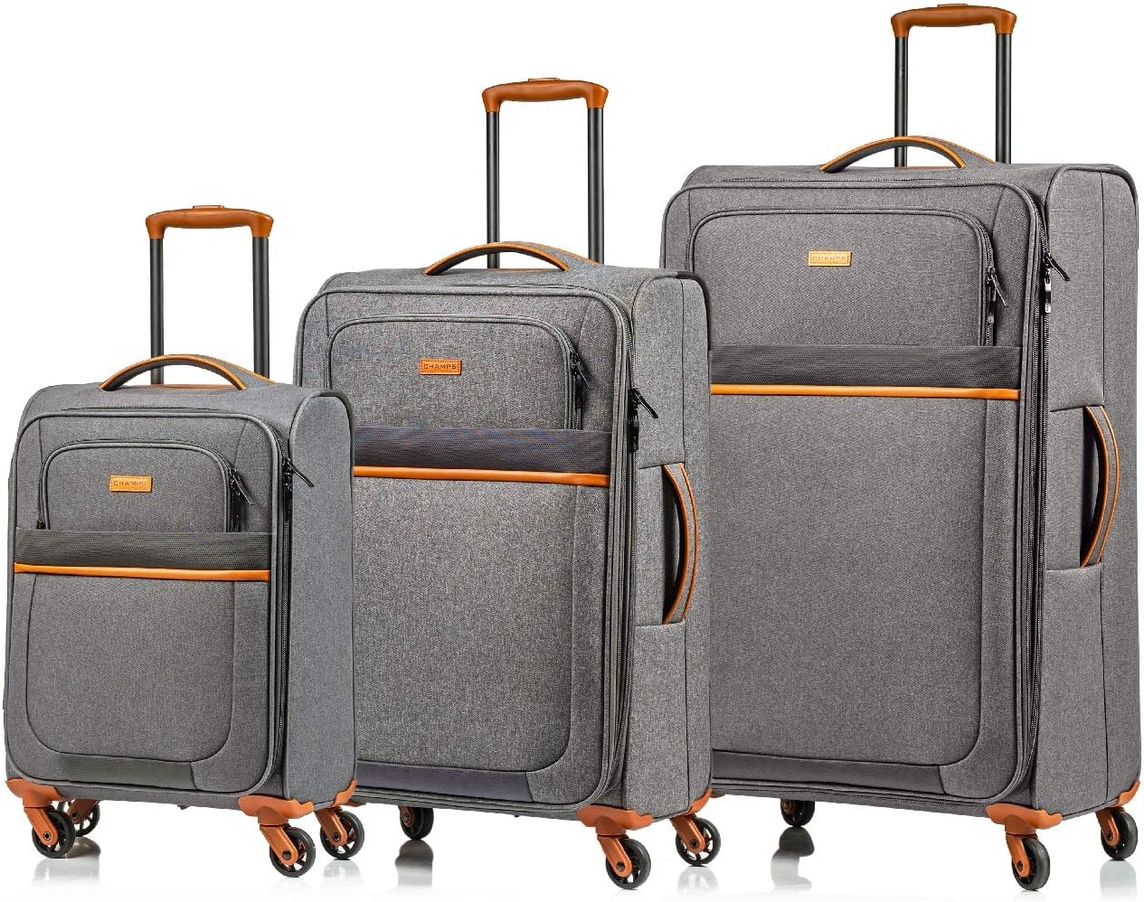 3 Piece SOFTSIDE Spinner Luggage Set 