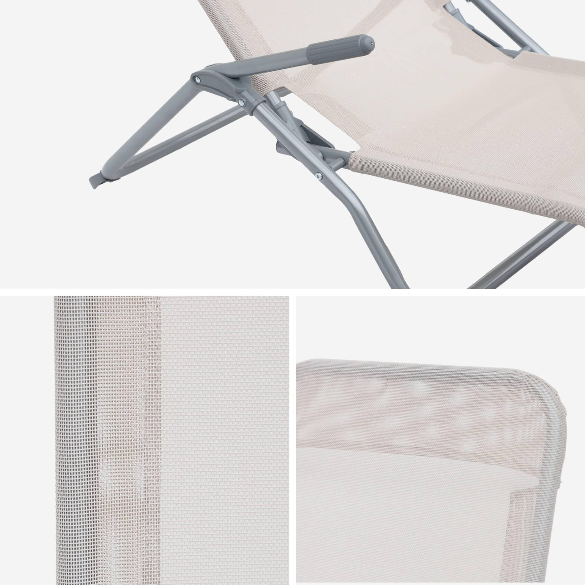 Set 2 sdraio in textilene multiposizione Talpa - 70x165x60 cm