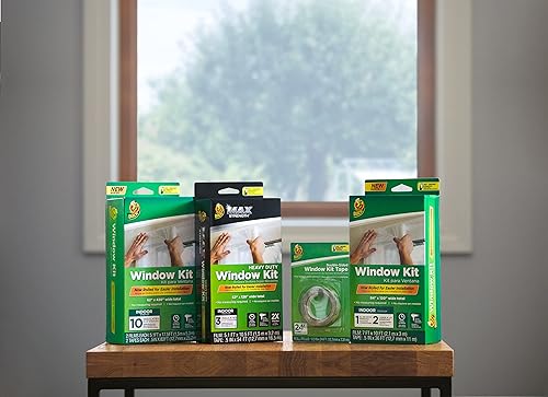 Miniatura 6 de Duck Kit de aislamiento de ventana MAX Strength, kit de sellado de ventana de invierno para hasta 10 ventanas, película retráctil resistente que se
