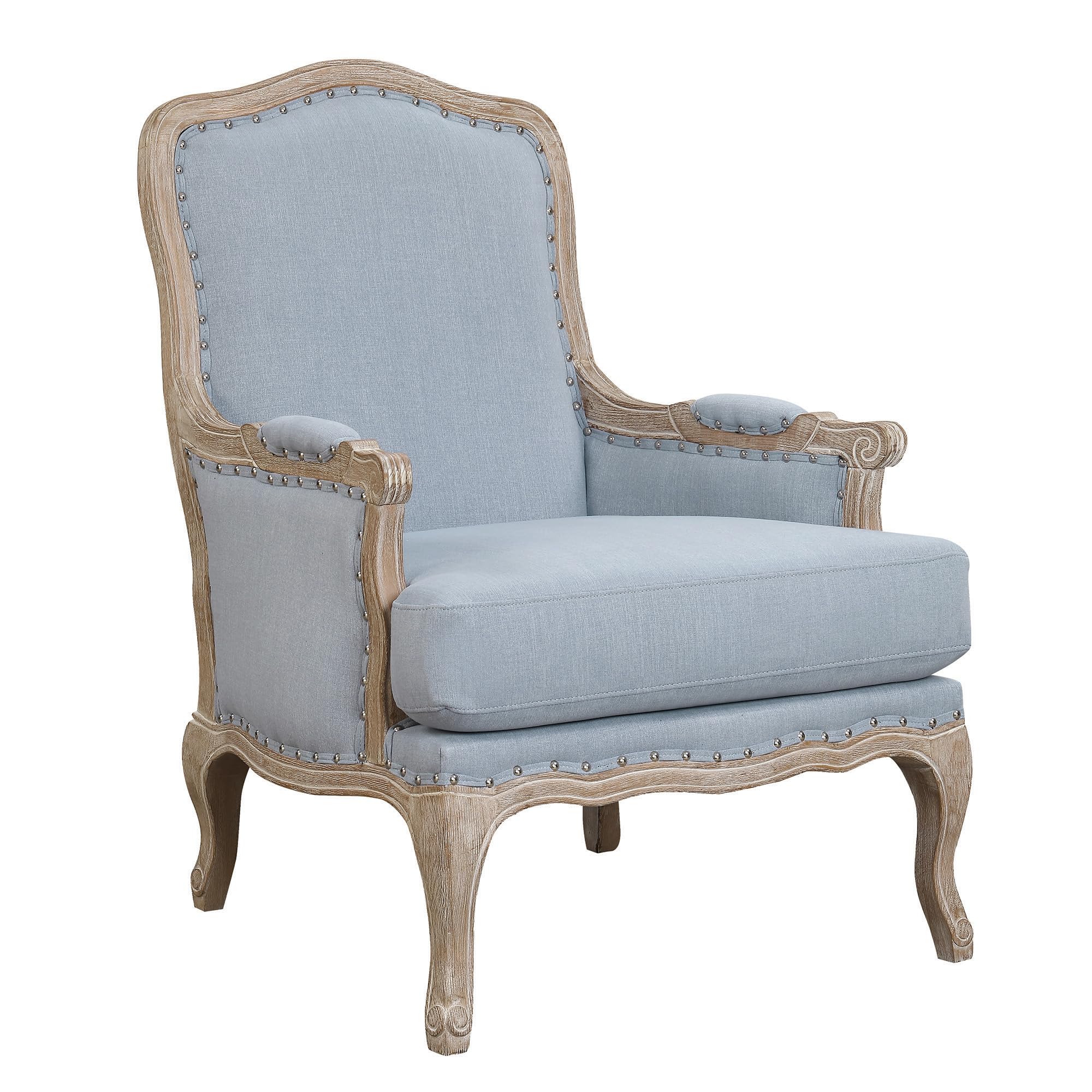 Picket House Furnishings Regal Accent Chair in Light Blue