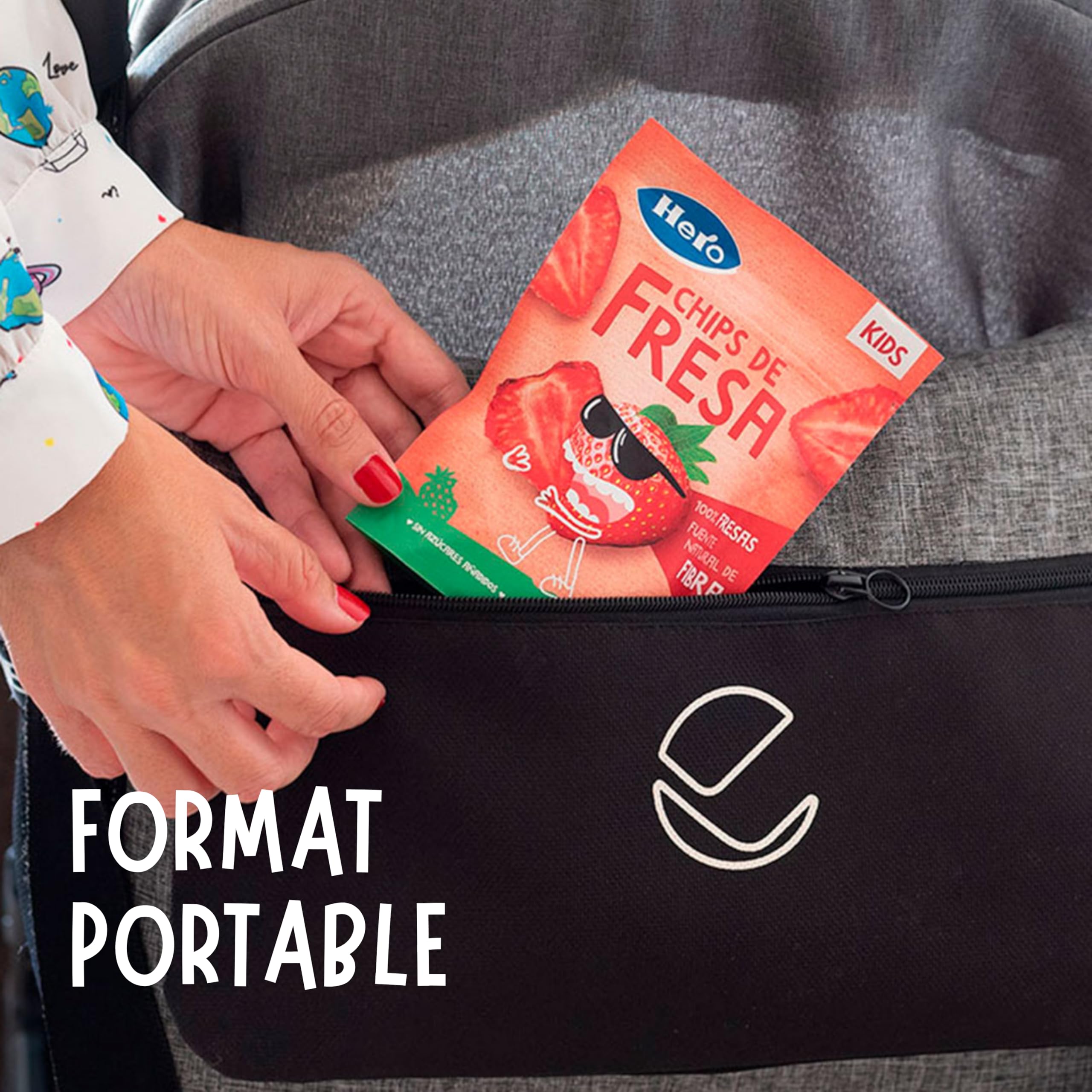 Goodies, Snack pour Enfants, Chips de Fraise,100% Fraises, Sans Sucres Ajoutés, Source Naturelle de Fibres, Produit Écologique, Lot de 12 x 12g