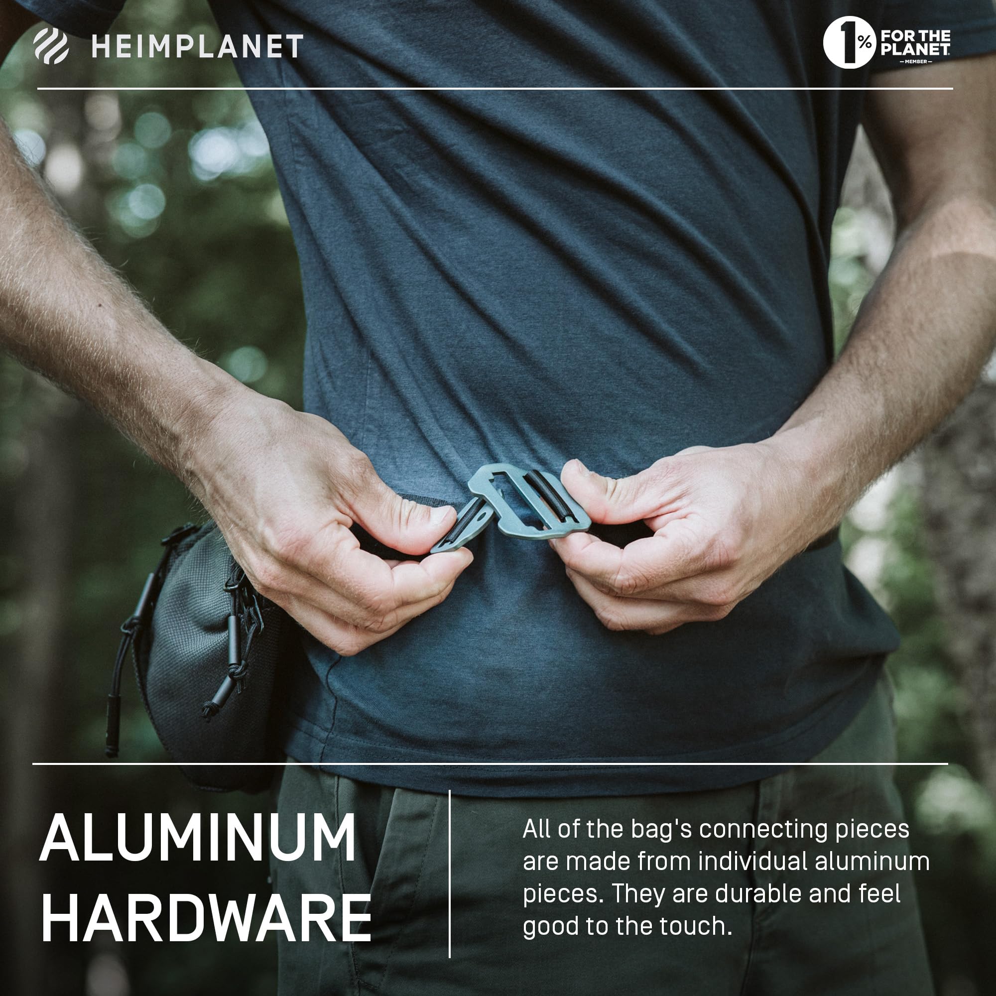 HEIMPLANET Original | Transit Line Sling Pocket XL | wodoodporna torba na biodra z wysokiej jakości materiału DYECOSHELL | obsługuje 1% dla planet