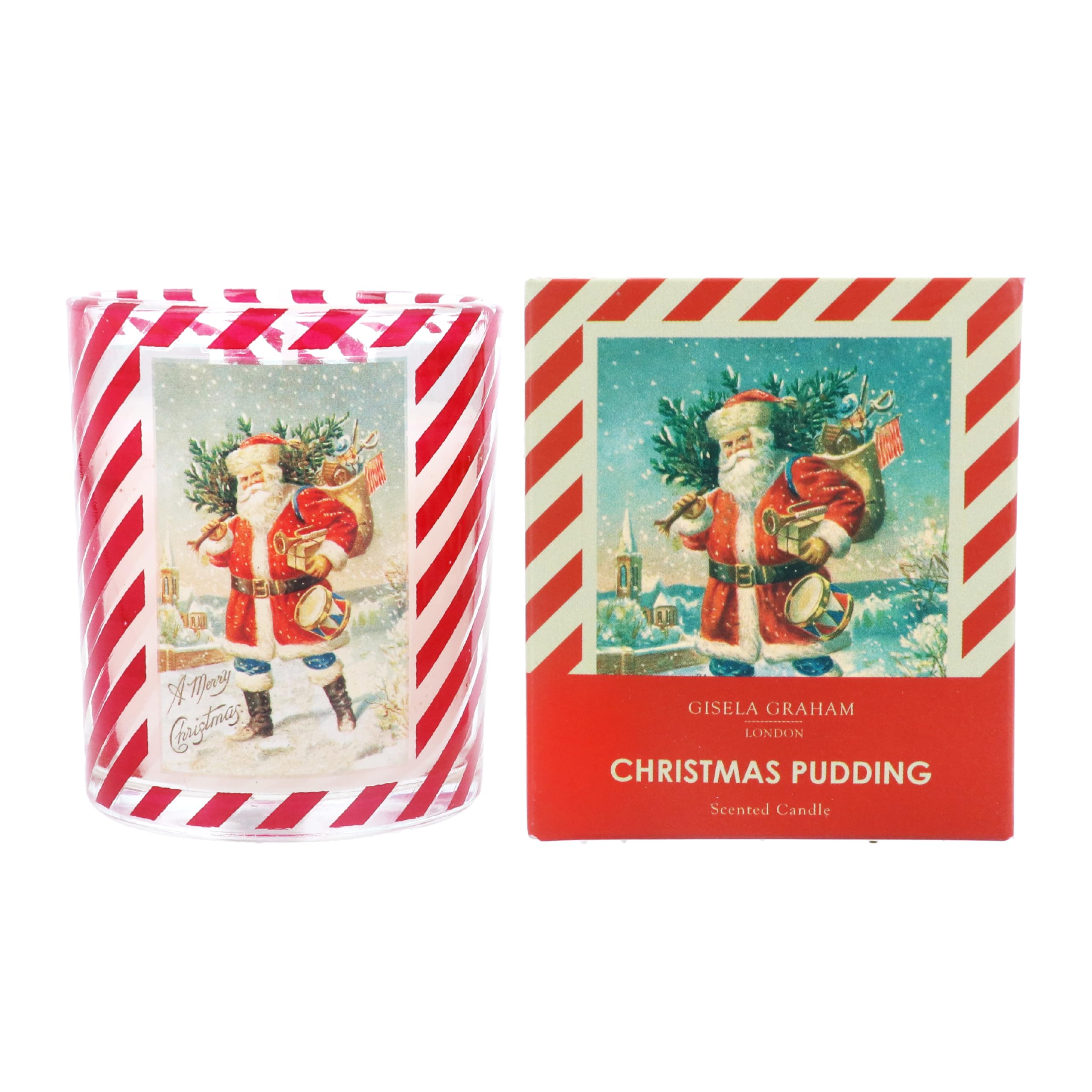 Gisela Graham Brown/Dark Nostalgic Santa Christmas Pudding Scented Candle