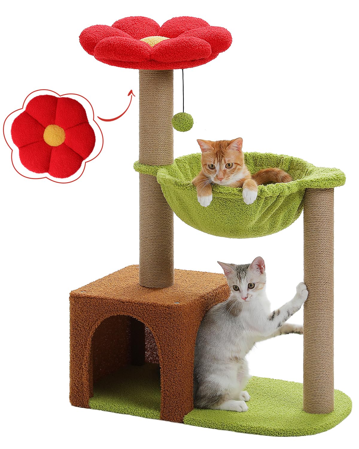 MUTTROS Flower Cat Tree 35in