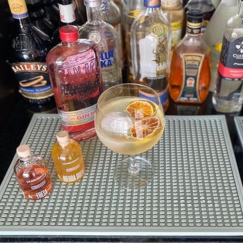 Miniatura 8 de MARELUNNA Tapete de goma para derrames de 23.6 x 3.1 pulgadas, tapete de barra de 0.4 pulgadas de grosor para encimeratapete de barra de alta