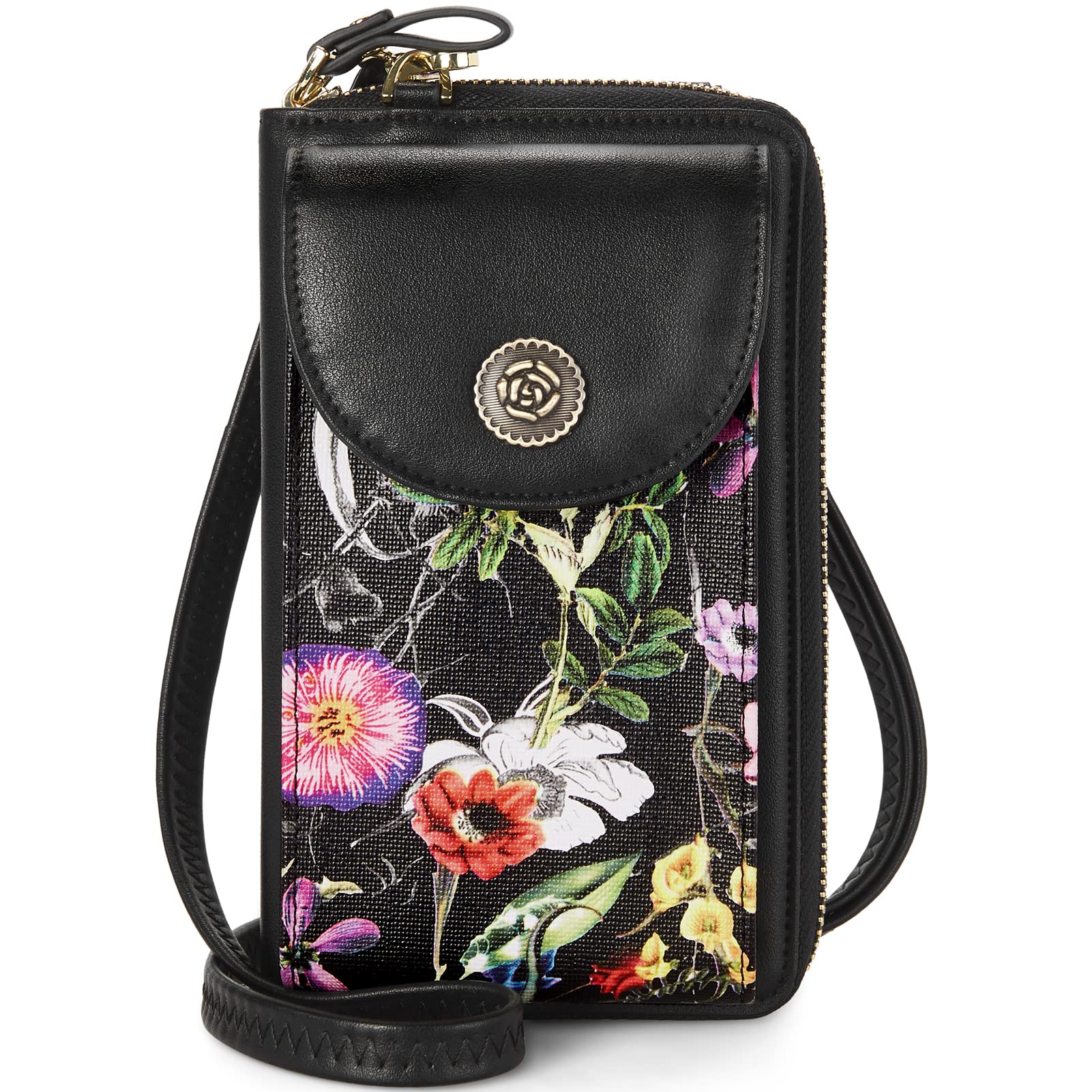 BROMENSmall Cell Phone Purse Crossbody Bags for Women Vegan Leather Wallet Purse with Credit Card Holder