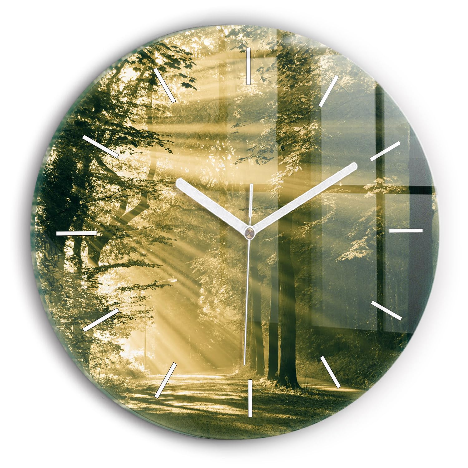 Horloge en Verre Silencieuse Wallfluent 30 cm aux Couleurs Vives et Style Élégant