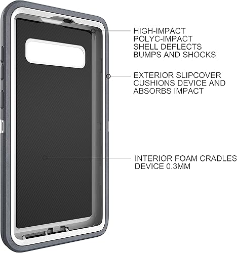 Miniatura 6 de MXX Funda protectora resistente para Samsung Galaxy S10 Plus de 6.4 pulgadas (sin protector de pantalla integrado) de 3 capas de goma resistente a