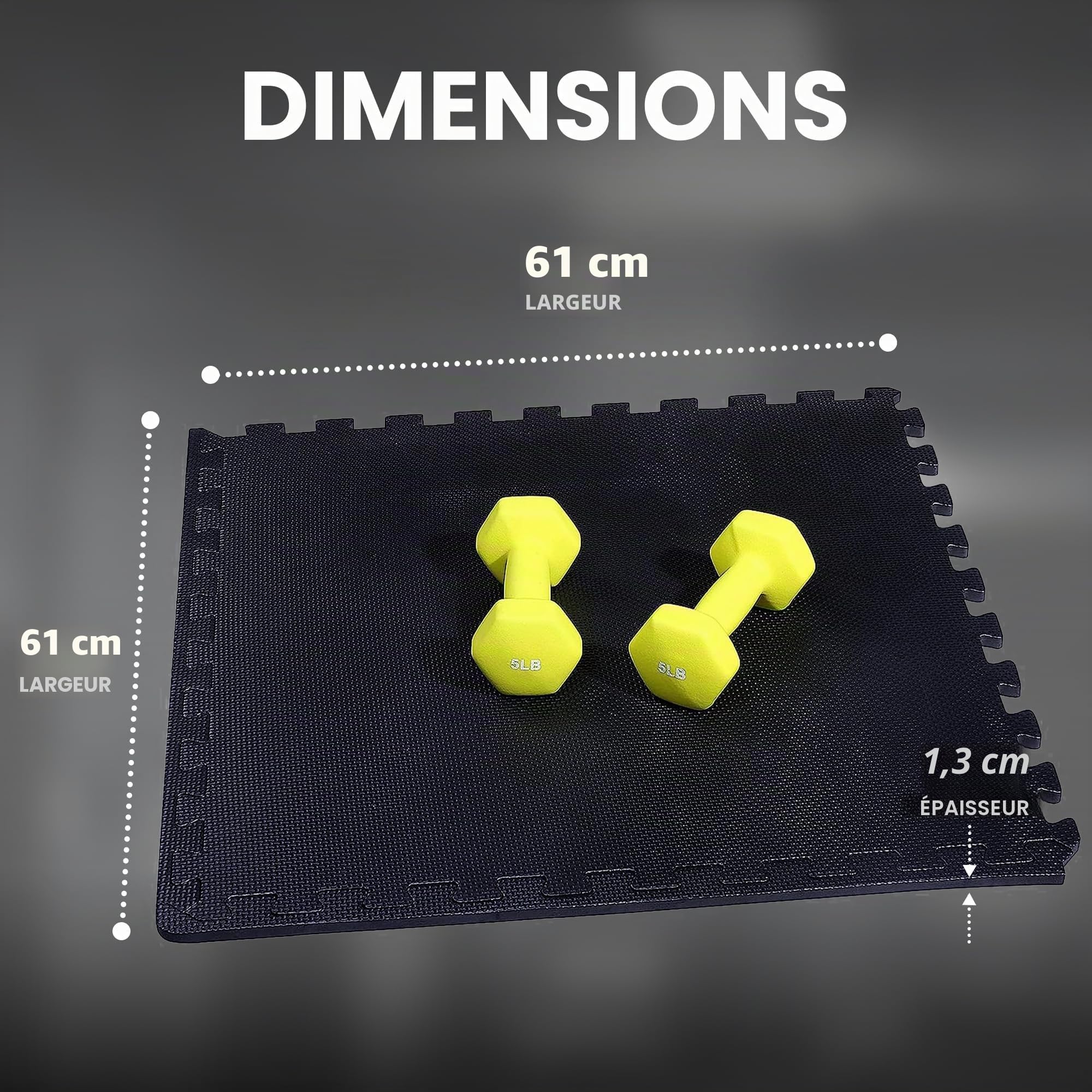BalanceFrom Tapis d'exercice puzzle avec dalles emboîtables en mousse EVA de haute qualité