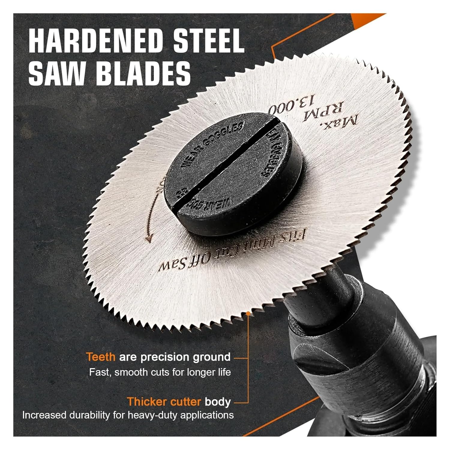 6 Pieces 50 mm Cut Off Saw Mini Circular Blade for Electric Drill Table Wood Soft Metal PVC Cutting + Mounting Mandrel