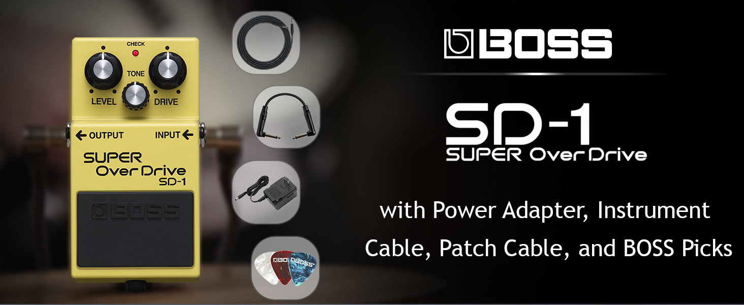 Amazon.com: Boss SD-1 Super OverDrive Pedal Bundle with Gearlux 