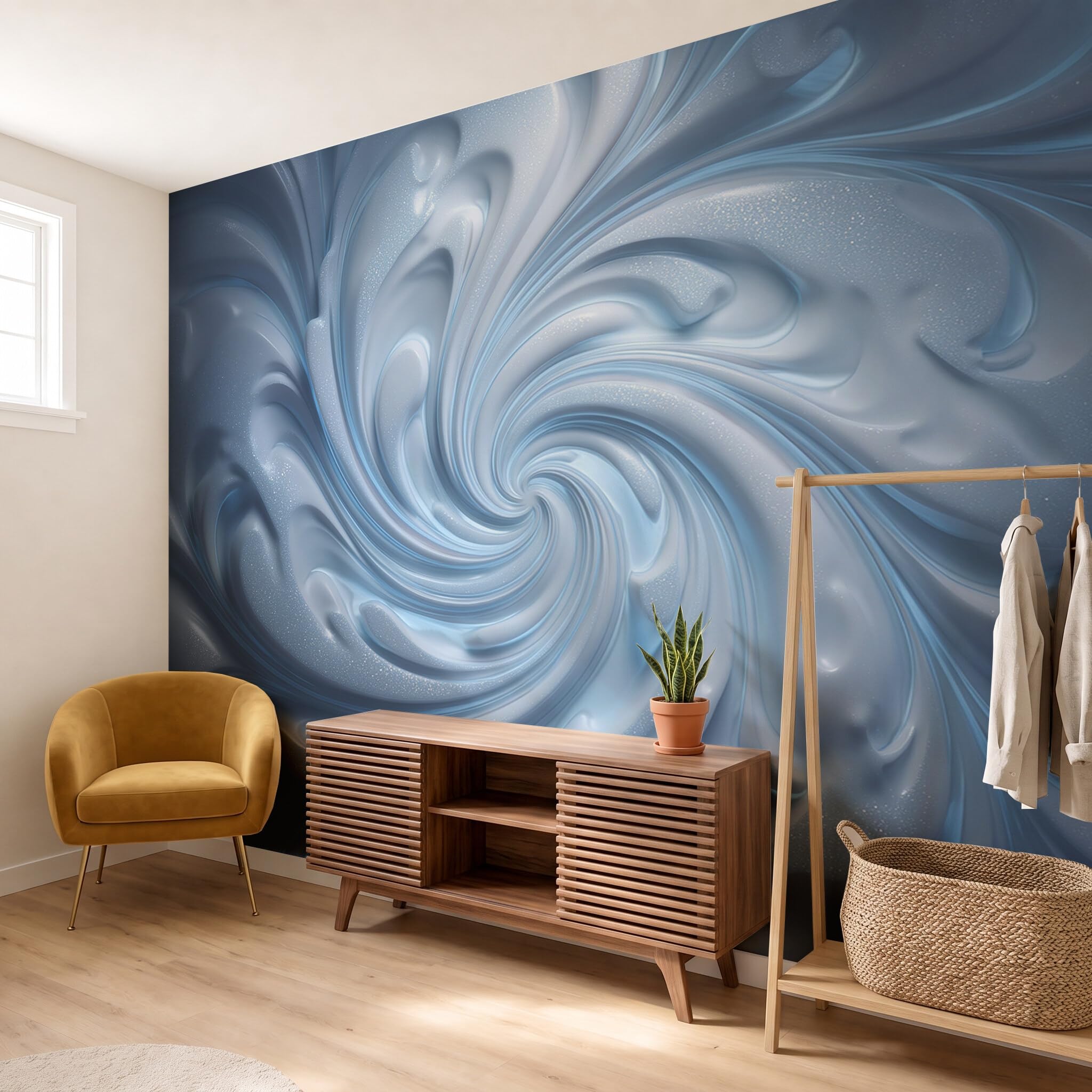 Papier Peint Panoramique Fluide Vortex 400X280Cm | Papier Peint Poster Mural 3D, Marbre Abstrait Tapisserie Photo Peinture Murale Intissé Fresque Pour Salon Chambre Toile Fond Tv
