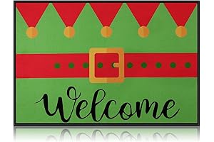 Christmas Elf Doormat - 16"x24" Xmas Welcome Rug