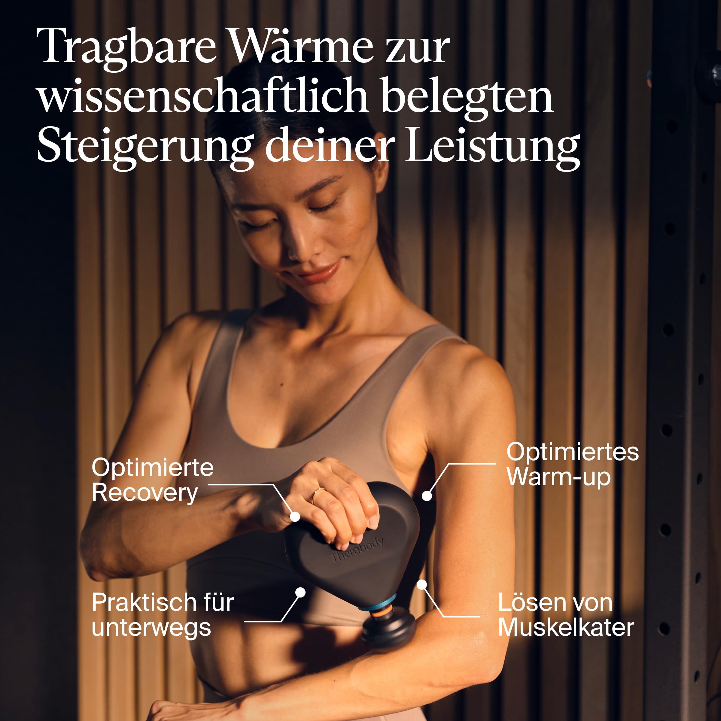 Therabody Theragun Mini Plus Tragbare Massagepistole mit Wärme (Schwarz) | Muscle Massager Gun On-the-Go - Travel Essential for Deep Tissue Back , Neck Arm & Leg Muscle Tension Relief & Revocery