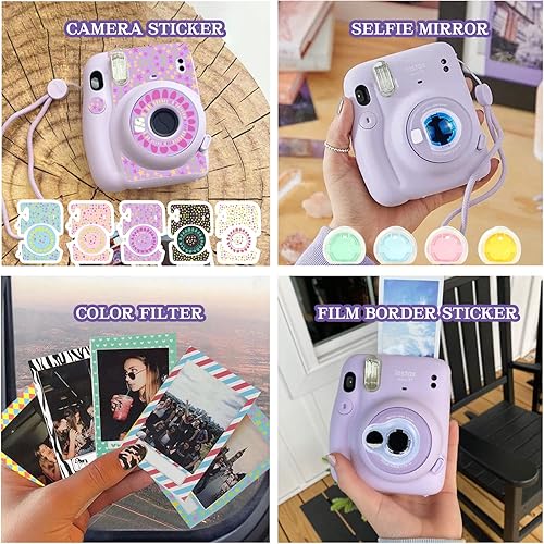 Miniatura 4 de WOGOZAN Kit para Fujifilm Instax Mini 11, accesorios (Instax Mini 11 CasoCorrea de ManoÁlbum para Fuji Instax Mini 11 PelículaSelfie MirrorMarcos de