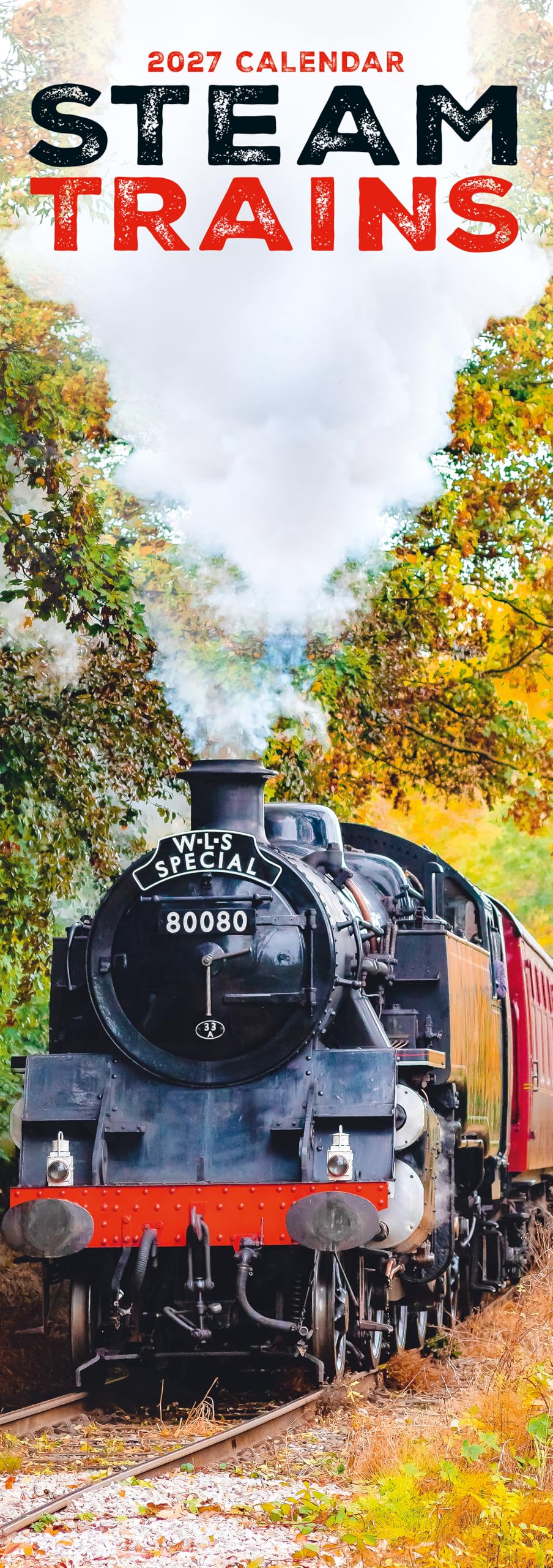 Steam Trains Slim Calendar 2027