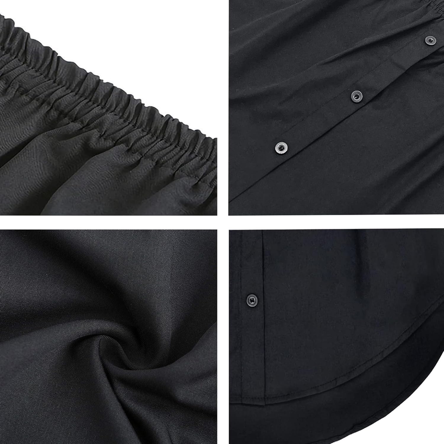 tagunop Women's Shirt Extender Removable Layering Skirts Half Length Undershirt Skirt with Buttons - Image 4