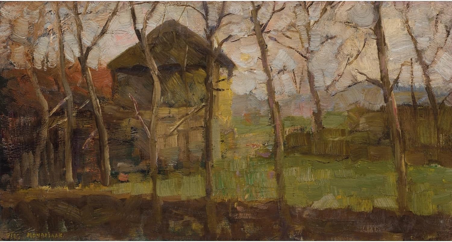 ArtDirect On the Ring Dike, Watergraafsmeer (1902) Unframed Art Print Giclee Poster by Piet Mondrian - Ready for Framing with Customization Sizes 10x5, 14x7, 20x11, 36x19, 48x26 and 60x32 inches