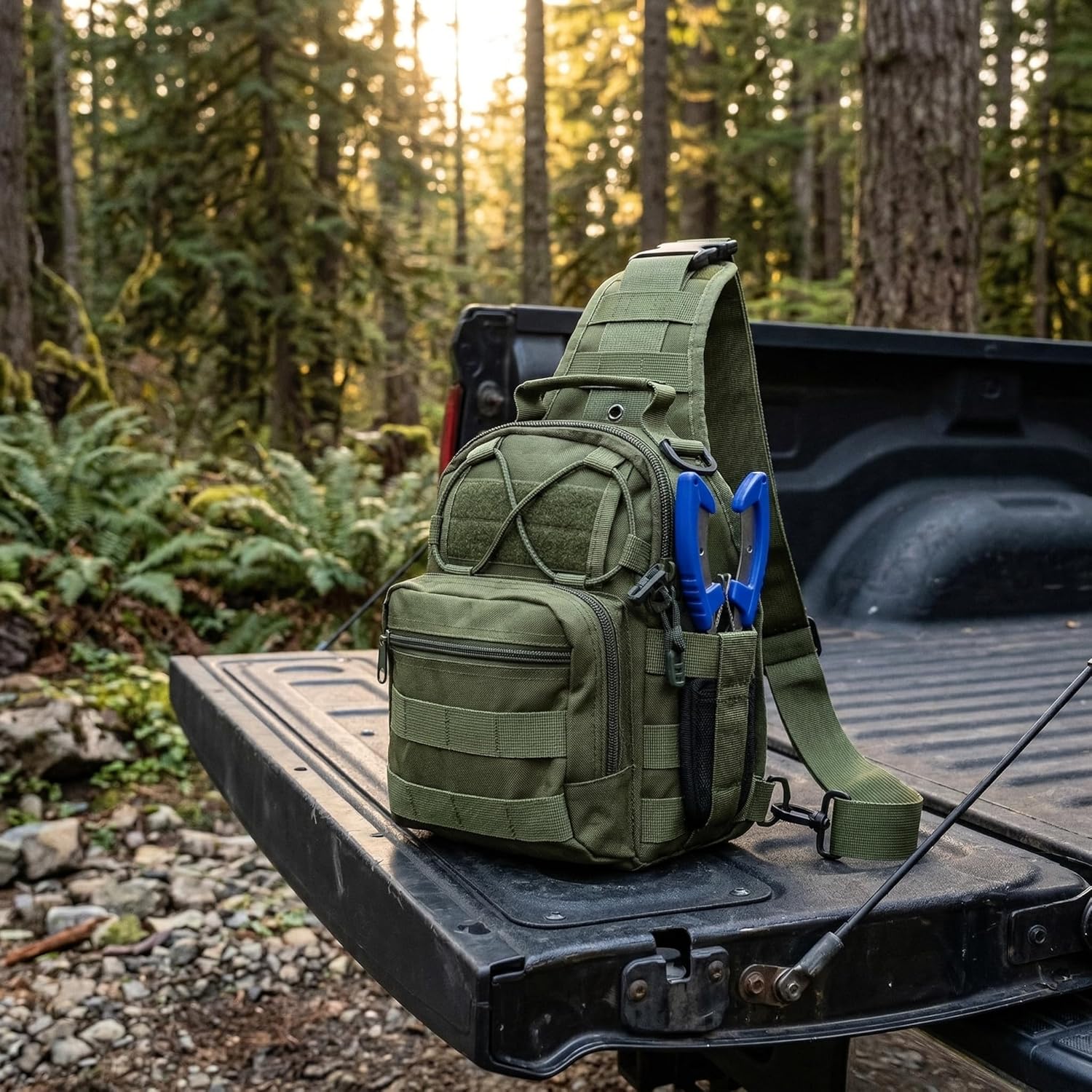 84PCS Fishing Tackle Kit with Sling Backpack, Fishing Gear Set Includes Fishing Pliers, Fish Gripper, Fishing Lures, Hooks, Fishing Tools and Accessories for Freshwater Saltwater Fishing