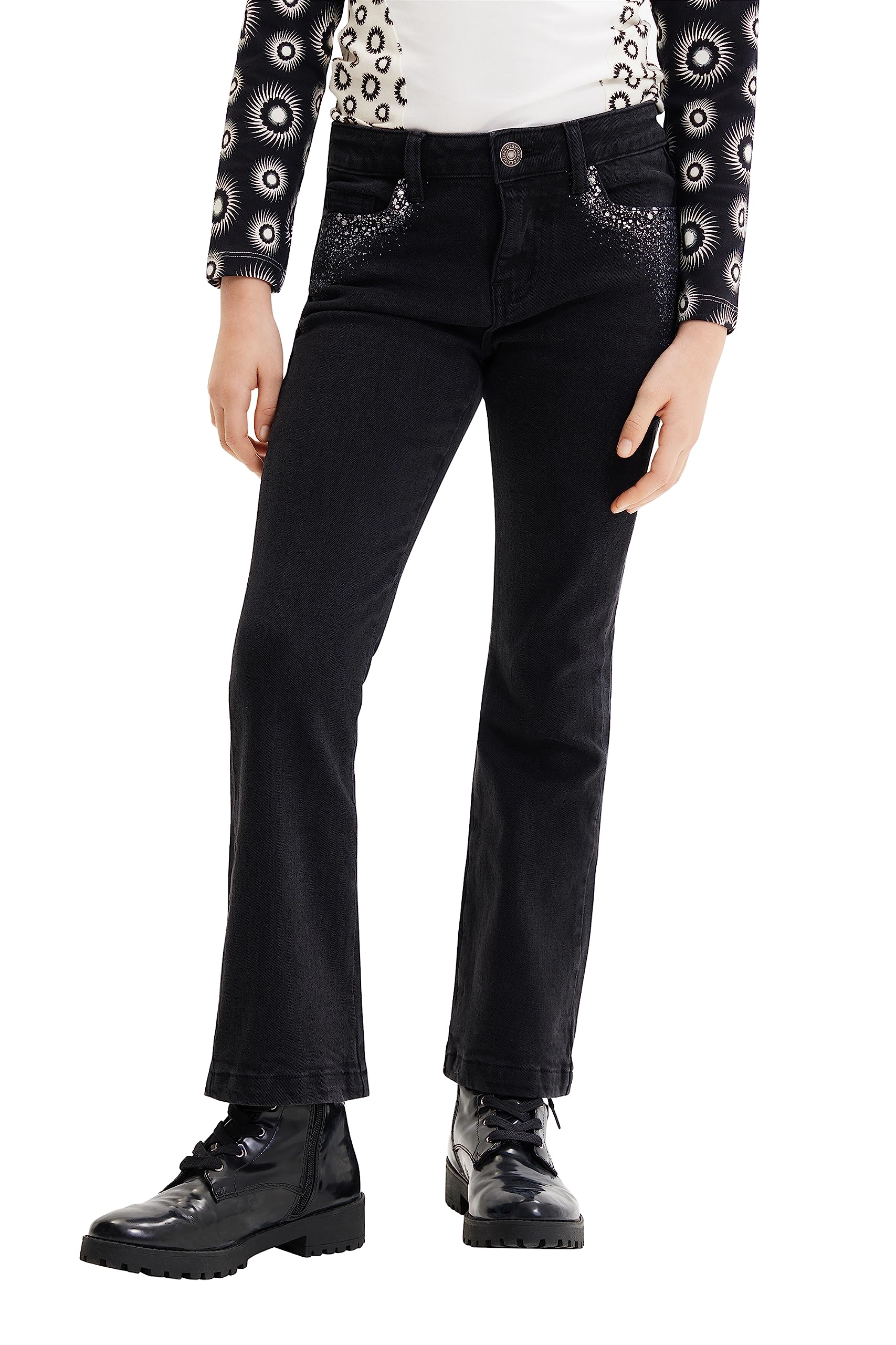 Desigual Denim_Dana, Jeans Ragazze, Black,