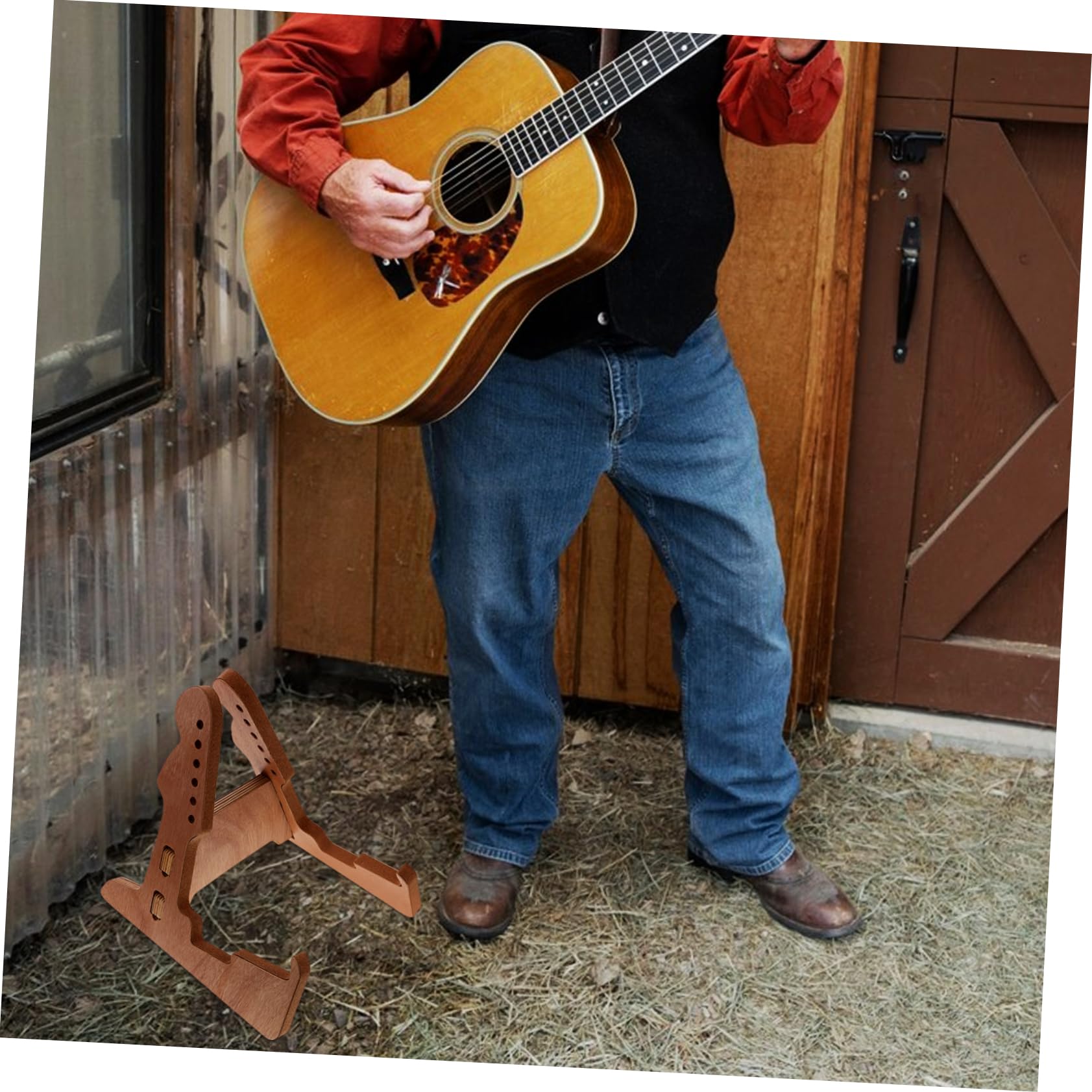 SHOWERORO Soporte De Madera Para Guitarra Soporte De Suelo Para Guitarra Acústica