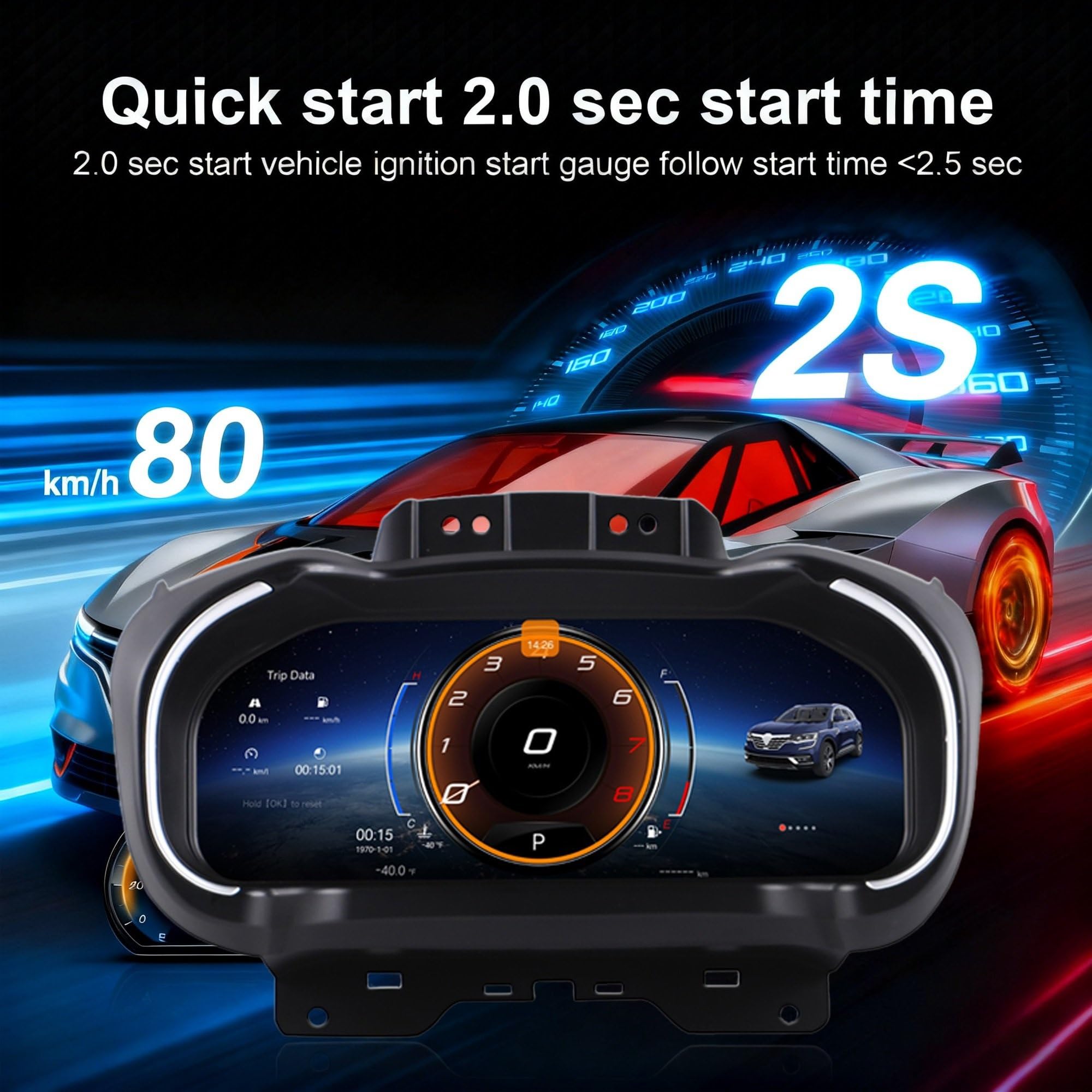 Cyfrowy miernik Do Samsung SM6 Talizman Wyświetlacz Head Up | 2016-2020 Prędkościomierz Auto Cyfrowy Zestaw Wskaźników