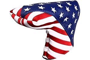 USA Stars and Stripes Golf Putter Head Cover Blade Putter Covers for...