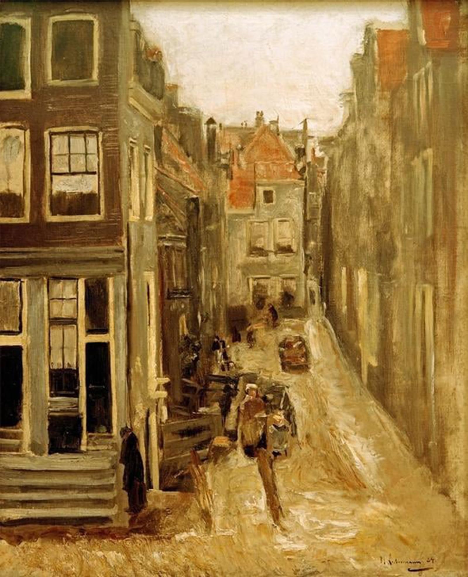 Toile Judengasse à Amsterdam Max Liebermann 60x90cm pour salon