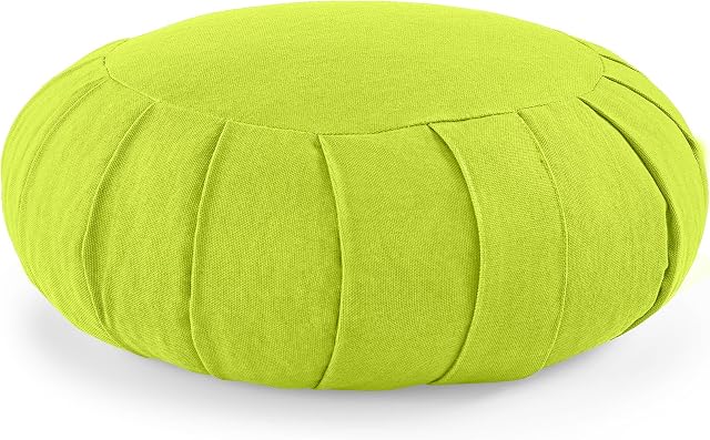 Lotuscrafts Zafu Meditation Cushion Zen - Height 15 cm - Spelt Filling - Floor Cushion for Meditation - Yoga Cushion - Meditation Pillow - Yoga Pillow - Without Inner Cover - GOTS Certified