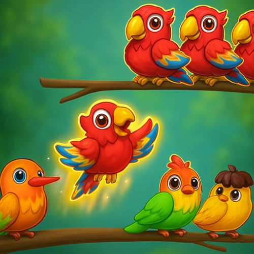 Bird Sort Puzzle: Color Bird Sorting. A fun logic game that blends brain games, color puzzle, and puzzle games for hours of sorting excitement