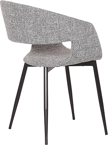 Miniatura 6 de Armen Living Jocelyn Mid-Century - Silla decorativa de tela para comedor, 18 pulgadas de altura, gris y negro