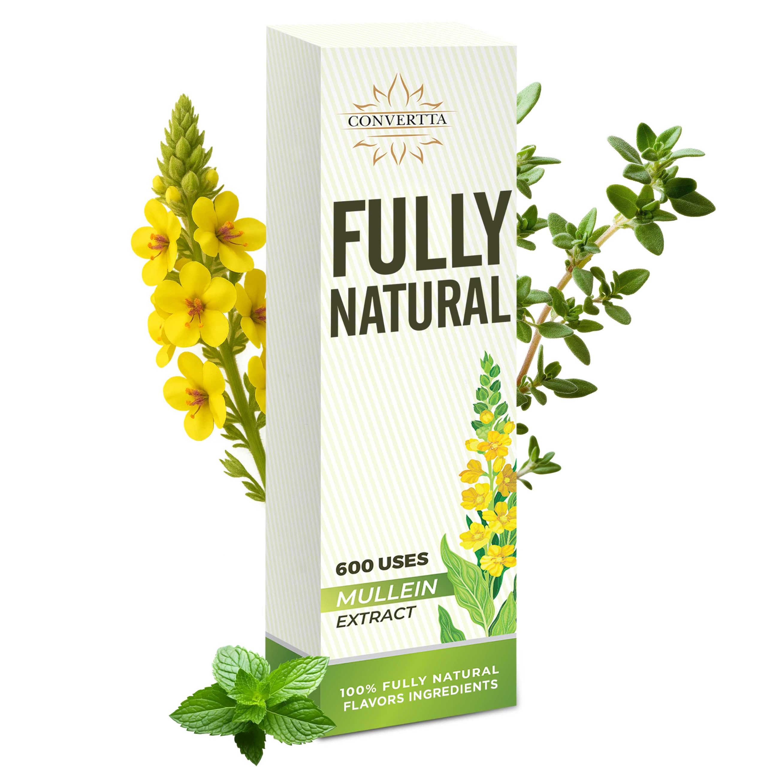 CONVERTTA Botanical Stck Set | Natural Mullein &amp; Thyme Botanical Extract | Plant-Based Wellness | 600 Series - 1 - Pack