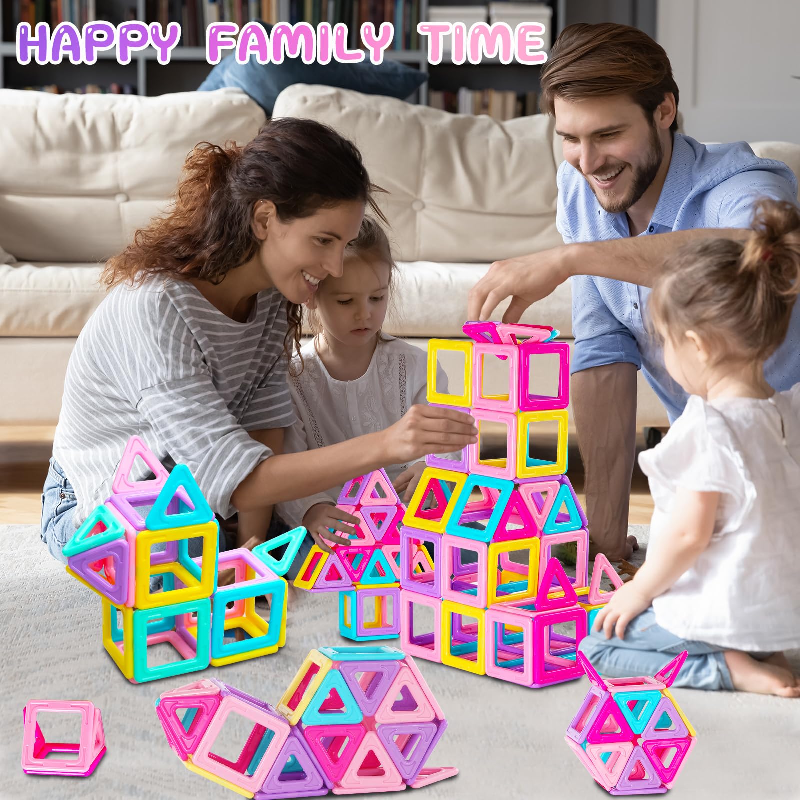 Costruzioni Magnetiche per Bambini 3 4 5 6 Anni 38 Pezzi Magneti Giochi Bambina 3 4 5 6 Anni Gioco Magnetici Bambino Mattoncini Magnetici per Bambini Natale Compleanno Regalo Bambina 3 4 5 6 7 Anni