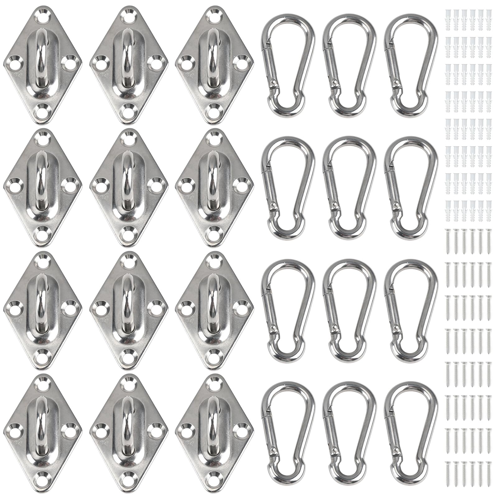 Wall Mount for Resistance Bands, Workout Anchors Wall Resistance with Hook for Fitness Bands, Space Saving Workout Equipment for Home Gym Weight Straps Suspension Training Exercise (12 Pack) โ image 1