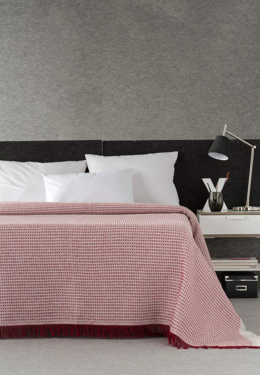 Plaidtor Nido Plaid Multiusos, Algodón, Rojo, 230x260 cm