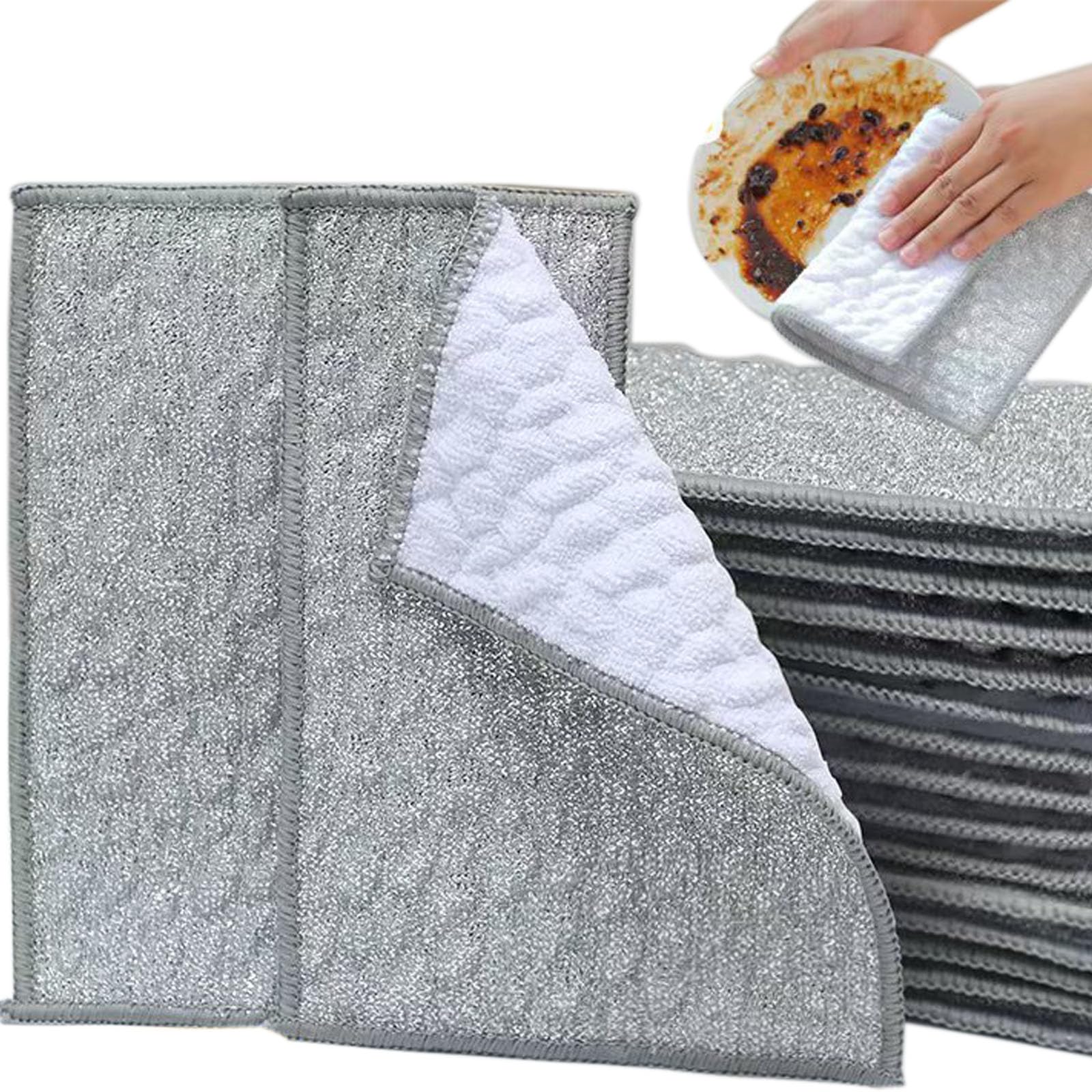 xingjieyun New Scratch-Resistant Multi-Functional Metal Wire Dish Cloth, double-sided for wet and dry use, suitable for washing dishes, cookware, sinks, stoves, and kitchen cleaning. (5)