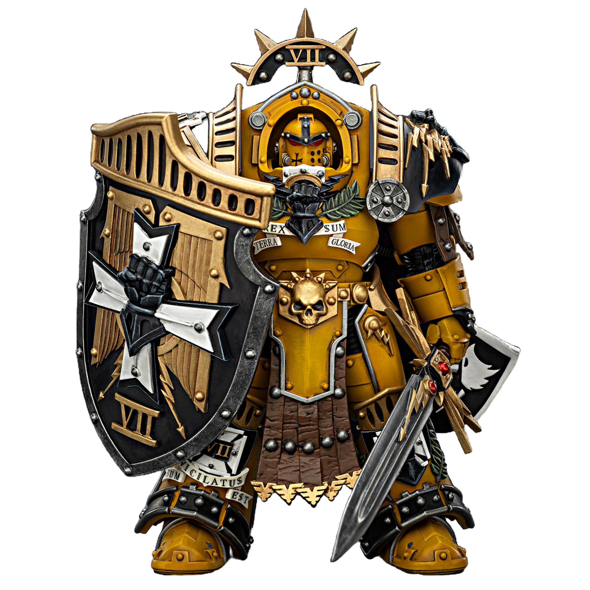 TOYVERSE JOYTOY 1/18 Figura de acción Warhammer The Horus Heresy, Imperial Fists Legion Praetor in Tartaros Terminator Armour, articulación móvil, modelo de personaje, 14,2 cm, más de 15 años