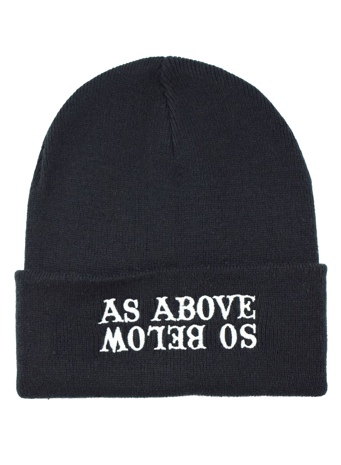 Darkside Men's Black As Above So Below Beanie Hat Alternative Knitted Beanie