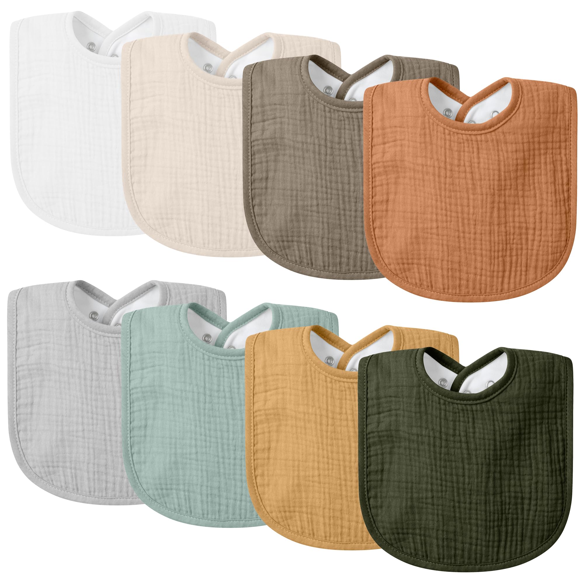 VOMARHUG Lätzchen Baby Musselin Halstuch Baby Weiche Verstellbare Quadratische Sabberlätzchen für Unisex Mädchen & Jungen