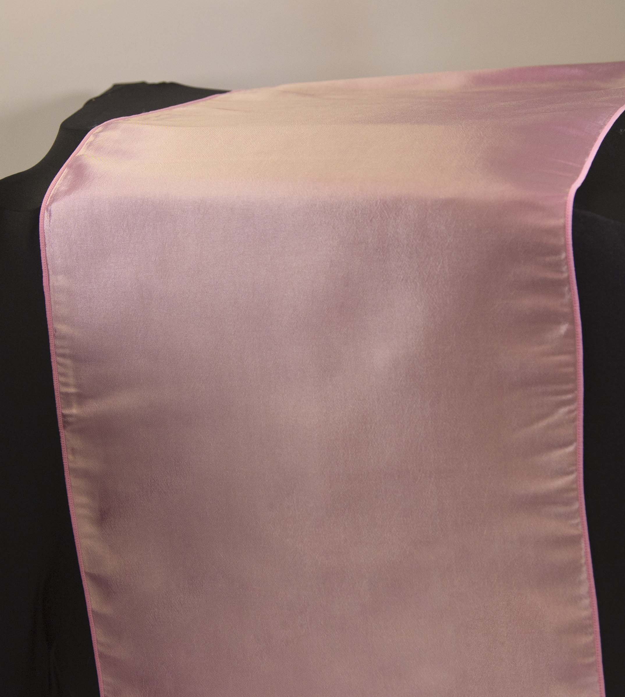 Taffeta Table Runners - Tableware - Wedding Decor Events - 48 Colours and Matching Sashes Available (Pink)