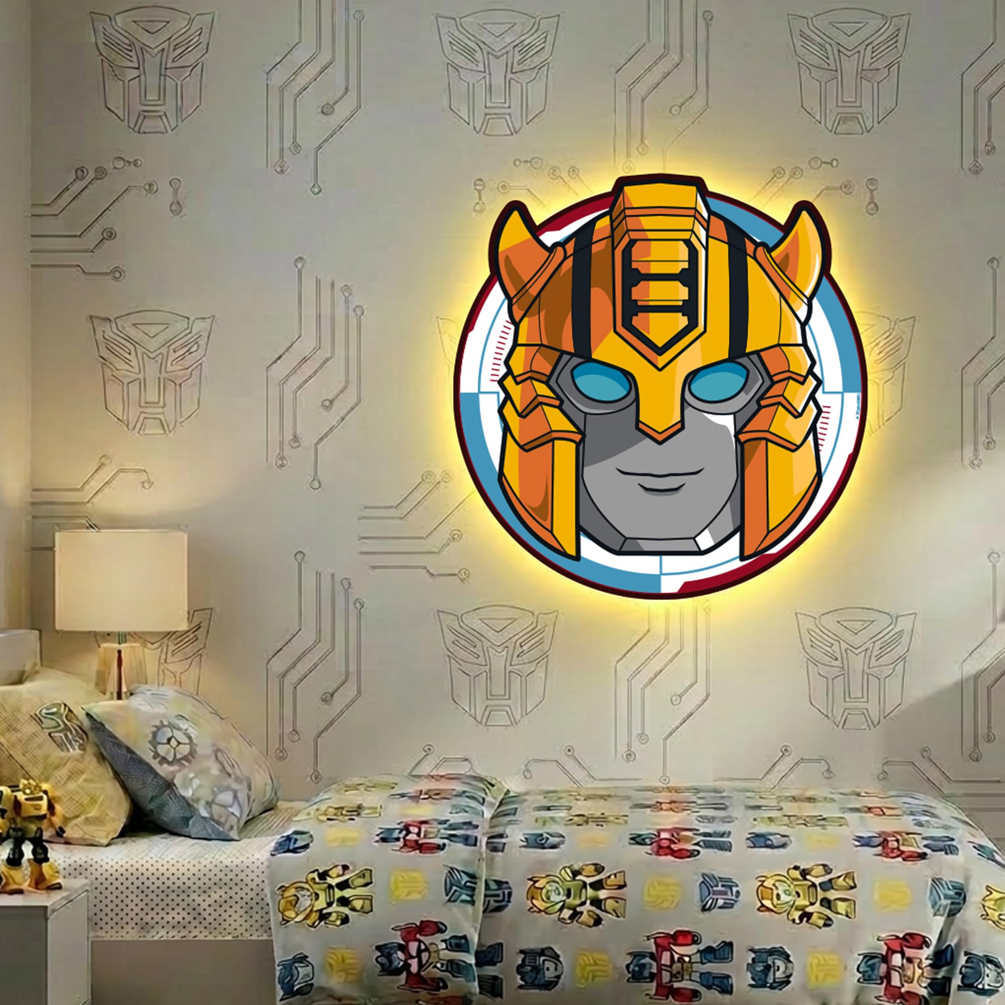 Themed Transformers Bumblebee LED Backlit Wallpop
