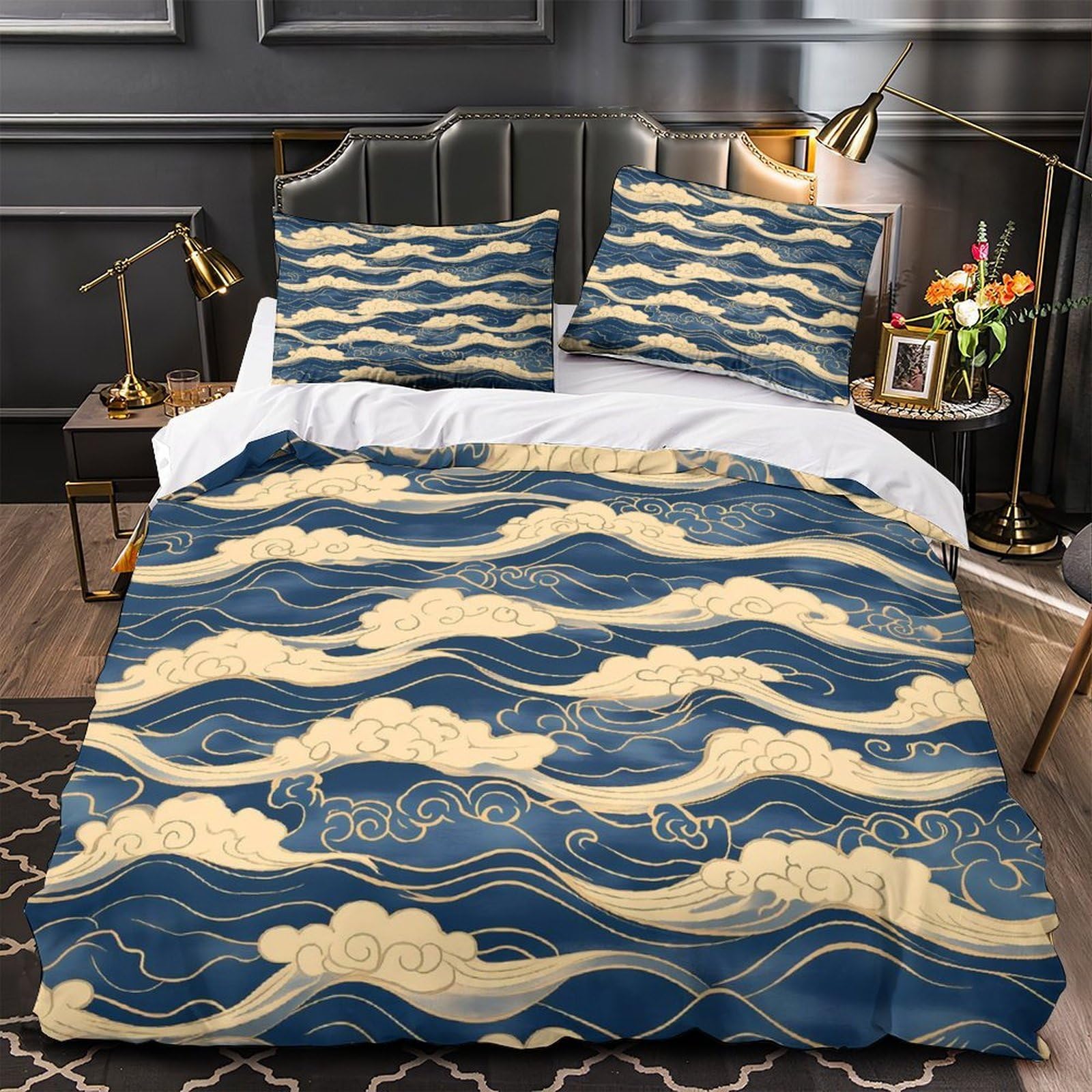 Housse de couette hypoallergénique microfibre respirante et douce