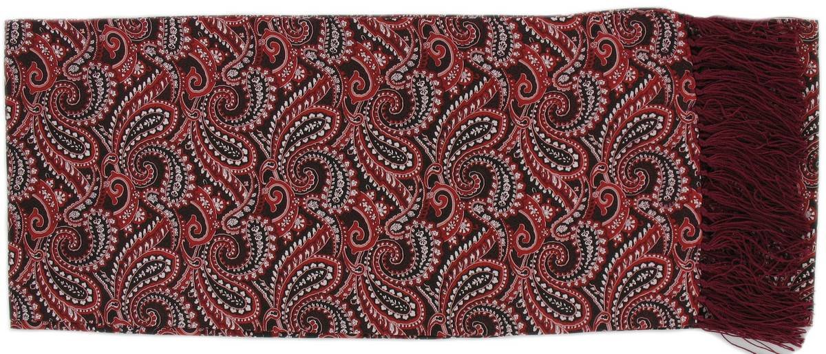 Michelsons Of London Men's Burgundy All Over Paisley Silk Scarf