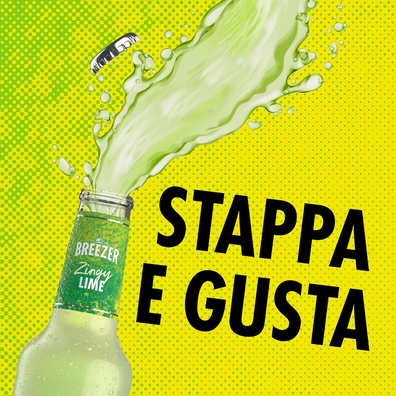 Drink alcolico BREEZER al gusto Lime, vol. 4%, 24 x 27,5 cl / 275 ml, Drink alcolico premiscelato e pronto da bere in bottiglia
