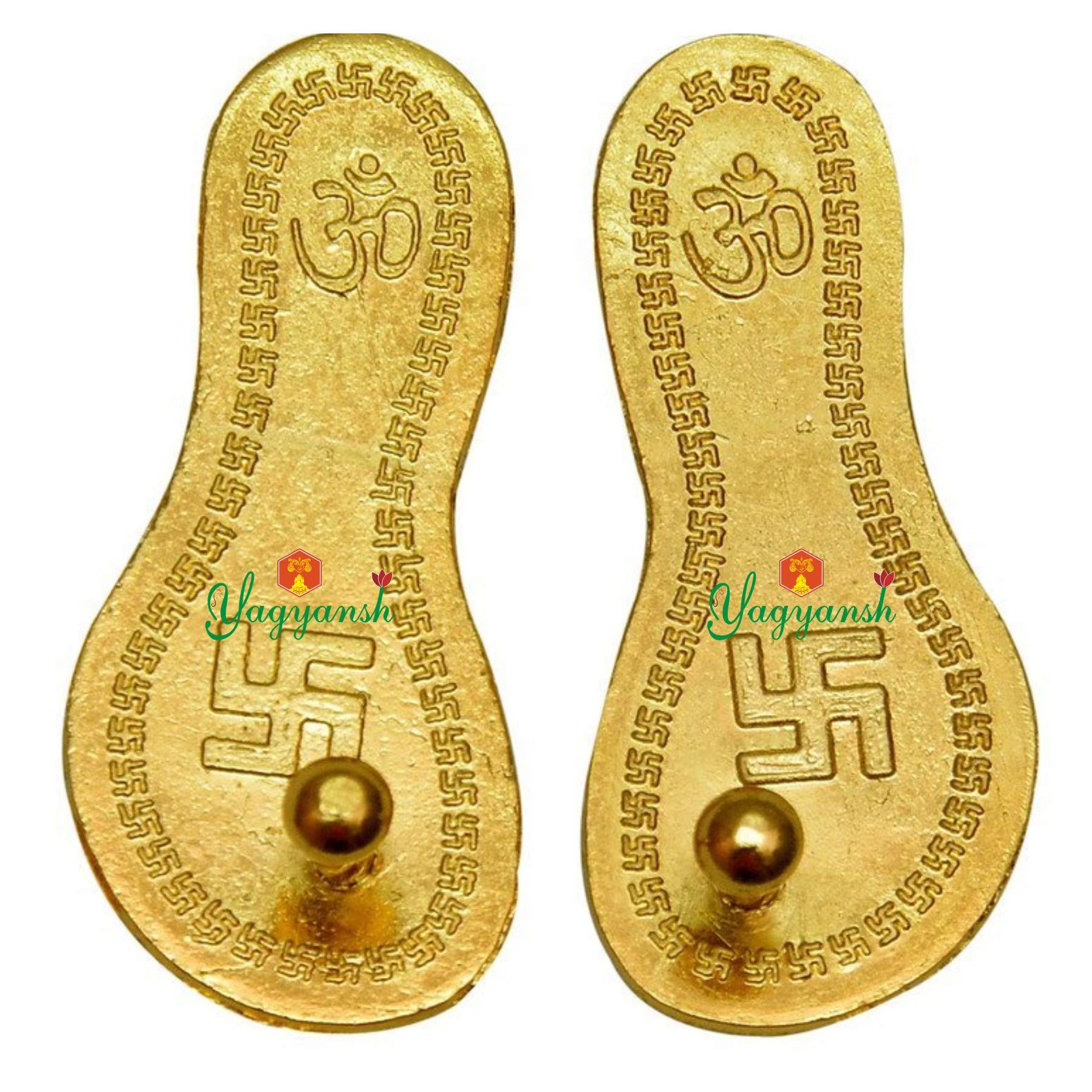 Yagyansh Laxmi (Lakshmi) Charan Paduka (Feet) for Puja/Aarti/Diwali Hindu Pooja/Mandir/Temple Spiritual Worship, Wealth, Luck & Prosperity| YPS264
