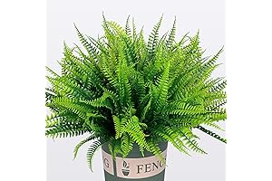 22PCS Faux Fern Outdoor, UV Resistant Plastic Fake Ferns for Indoors/Outdoors