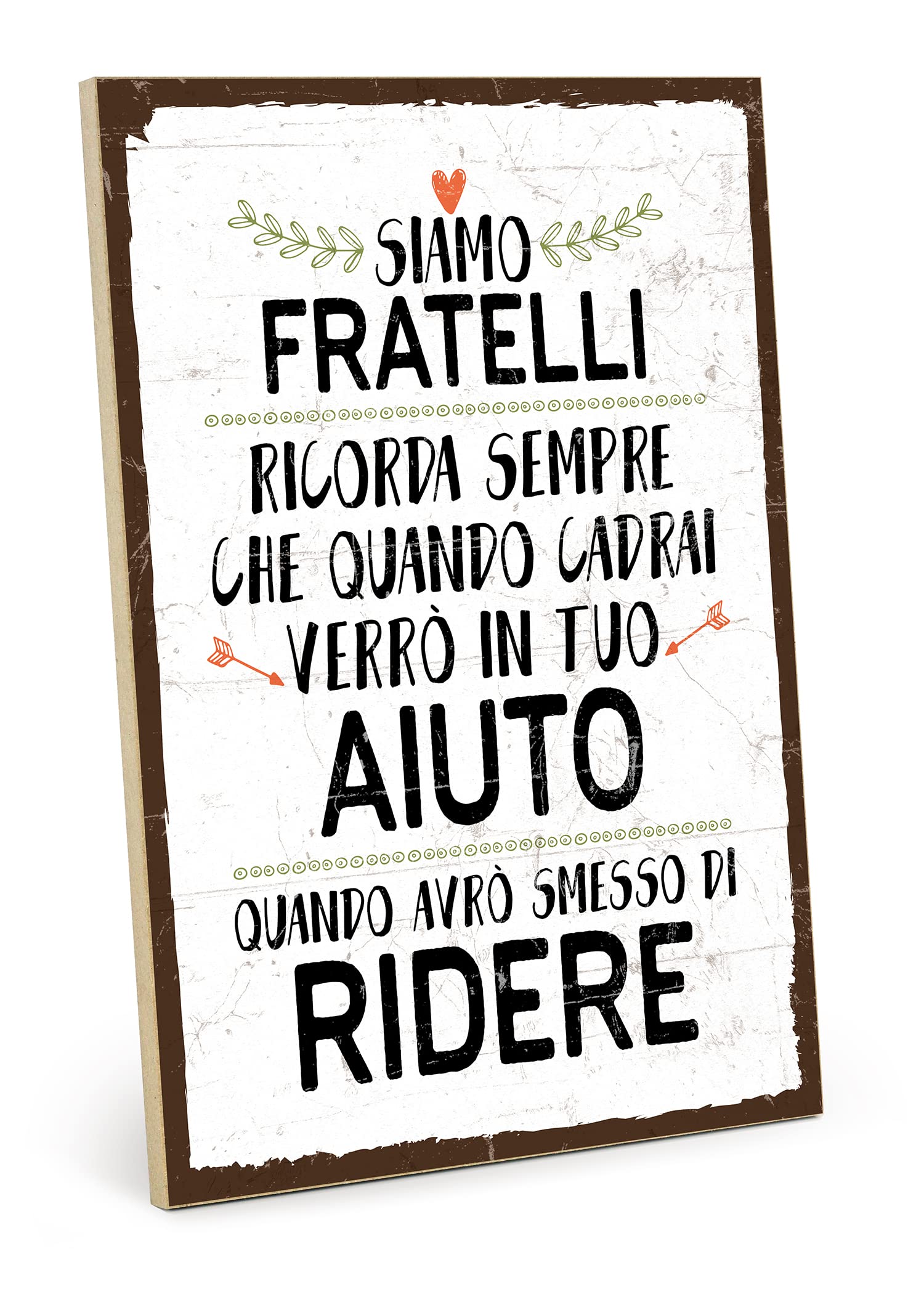 TARGA IN LATTA Fratelli Regalo Detti Divertenti Insegne Targa In Latta Fratelli Regalo Detti Divertenti Insegne 195136304035